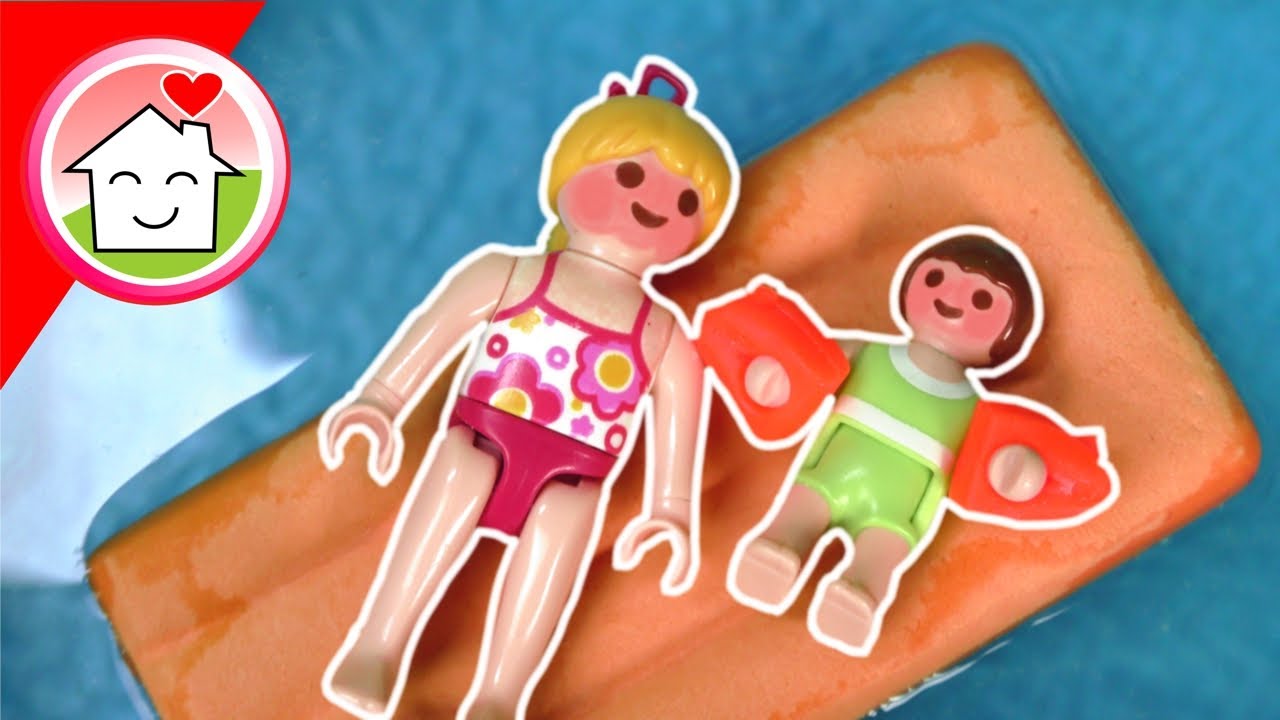 Playmobil Familie Hauser - Sommerhitze Sonnenbrand - Geschichte mit Anna und Lena