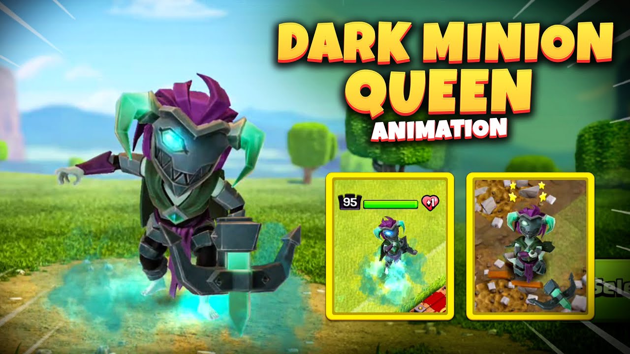 Dark Minion Queen Skin Animation in Clash of Clans | Dark Minion Queen  Review