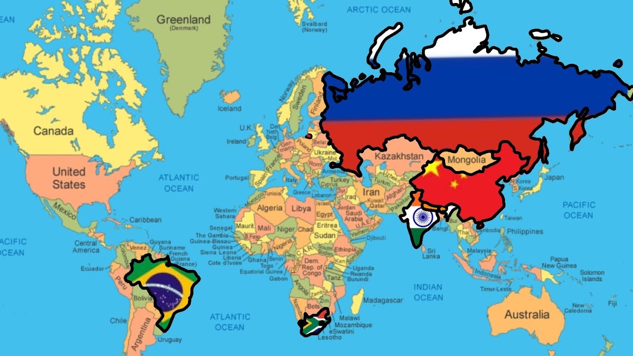 Drawing flag maps of all countries in BRICS