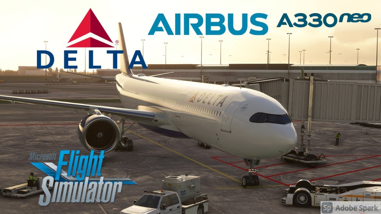 Delta Airbus A330-900Neo departure out of Amsterdam Schiphol Airport | MSFS 2020