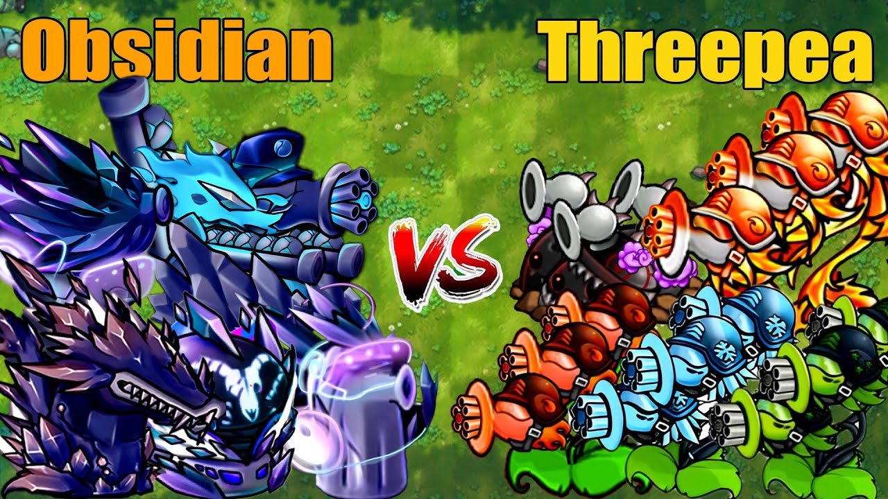 PVZ 1 Fusion 2.8 Challenge!! Team Obsidian VS Team Threepeater 300 Zombie Random - Who Will Win?