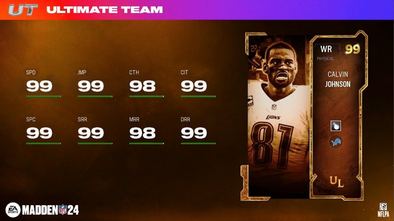FREE ULTIMATE LEGEND CALVIN JOHNSON NOW! Madden 24 Ultimate Team