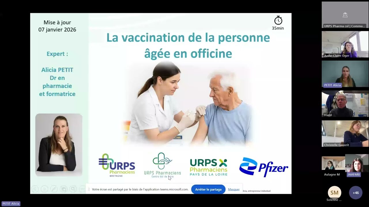 Webinaire sur la vaccination du patient âgé en officine