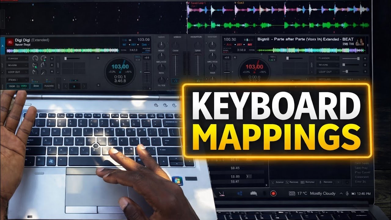 Как микшировать на ноутбуке с помощью приложения Virtual DJ 2024 с раскладкой клавиатуры и стемом...