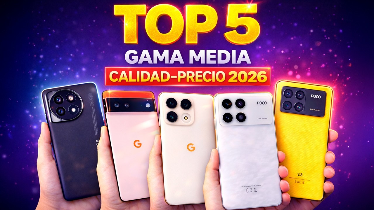 😱😱 TOP 5 CELULARES CALIDAD-PRECIO 2026 📱 ¡BARATOS y MUY POTENTES!📱🚀
