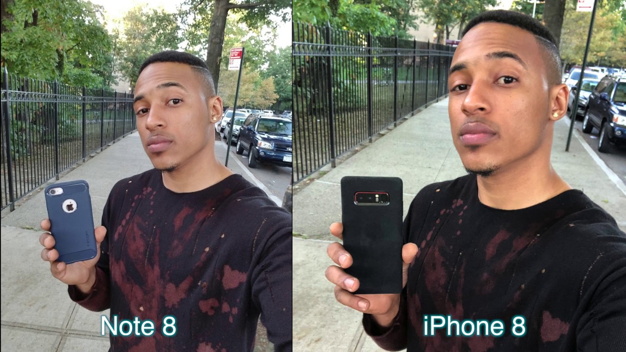 Galaxy Note 8 vs iPhone 8 / Cámaras en Español