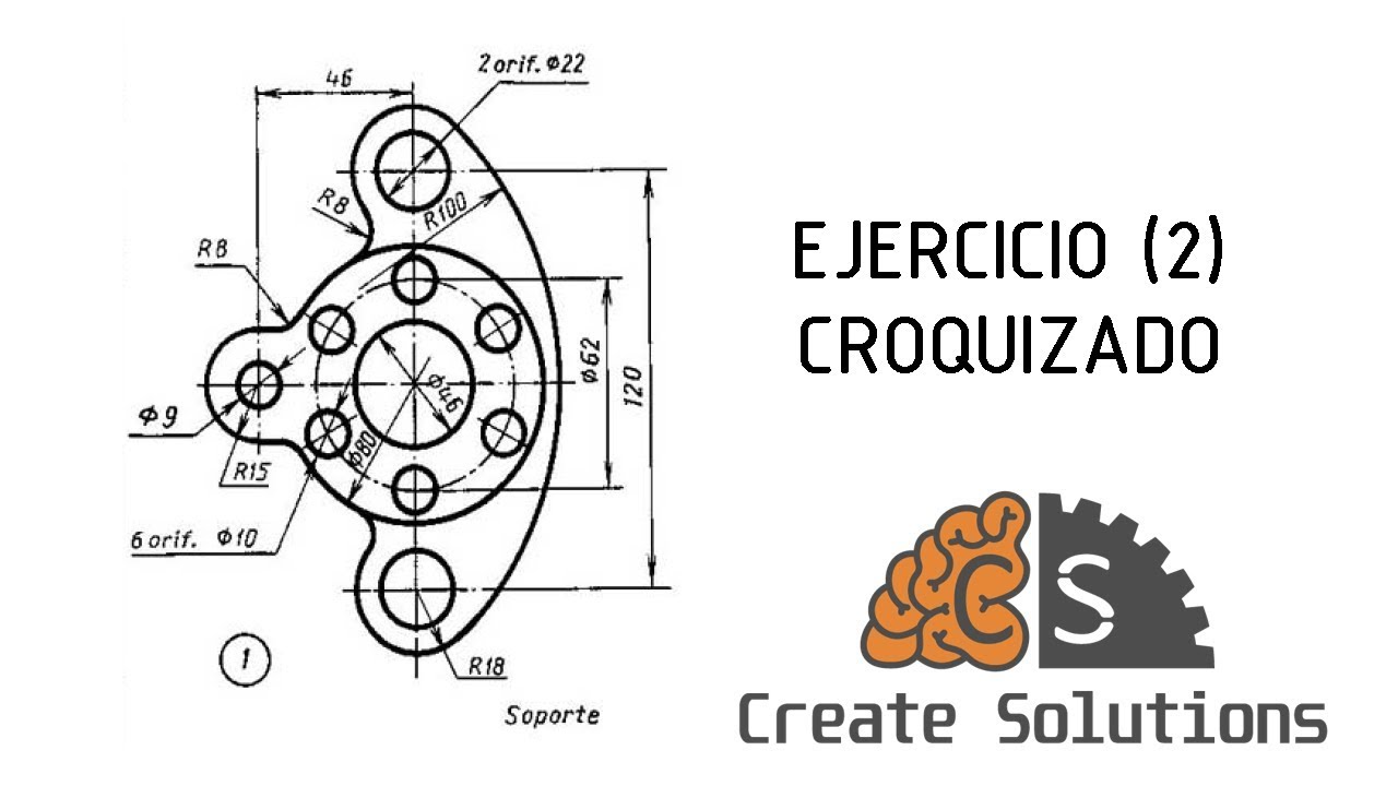 Ejercicio (2) croquizado en Autodesk inventor