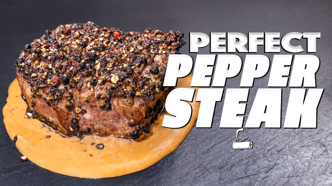 PERFECT PEPPER STEAK (STEAK AU POIVRE) DINNER THAT WILL MAKE YOU A HERO! | SAM THE COOKING GUY