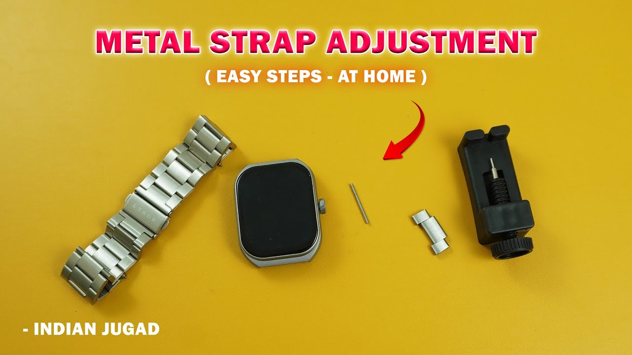 Smartwatch Chain Strap Adjustment | Smart Watch Metal Strap Adjust at Home | Strap Chota Kare