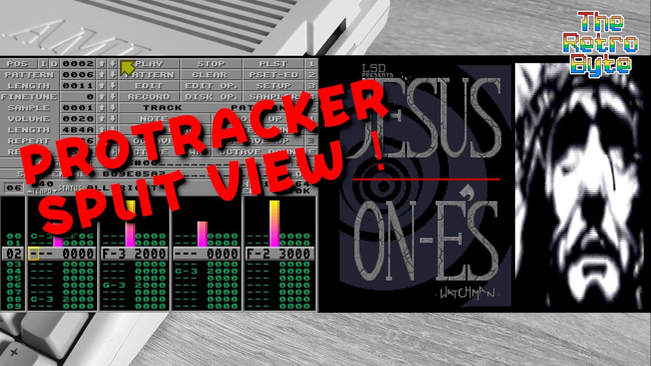 Jesus On E's - LSD, Amiga Demo (Split ProTracker View) [60 FPS]
