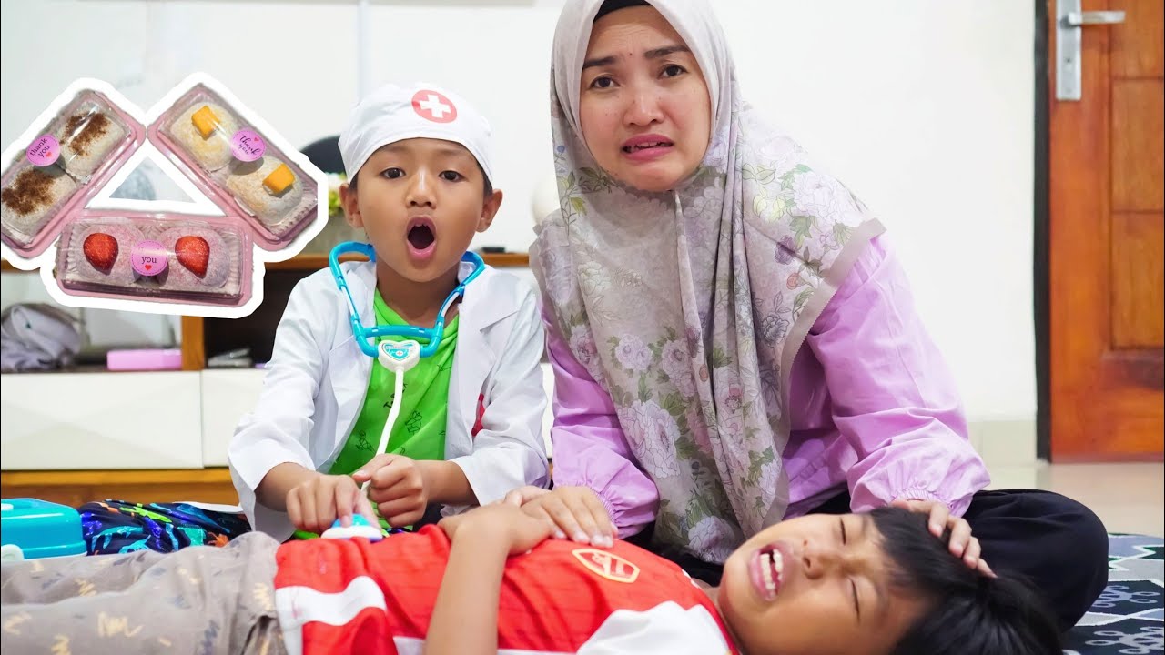 SAKIT PERUT 🥴 DAVIN KEBANYAKAN MAKAN MOCHI -  Drama Dokter Dokteran | Davino Vlog
