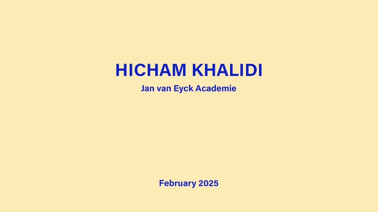 Hicham Khalidi - JvE | Interview February 2025