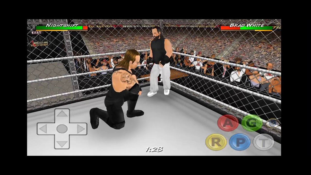 steel cage undertaker ( night shift) vs bray wyatt ( brad white)  one on one  match