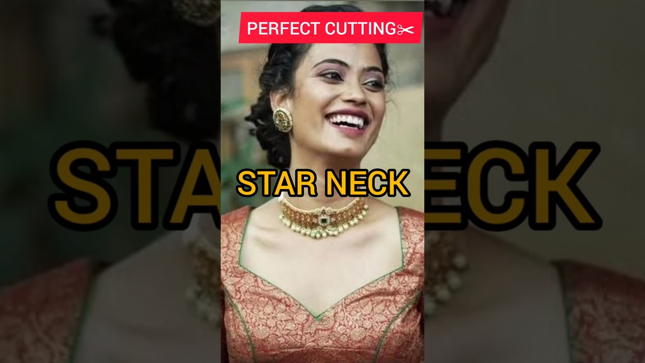 Perfect Star Neck Cutting ✨ | Easy Blouse Neck Design | Tailoring Shorts Tamil