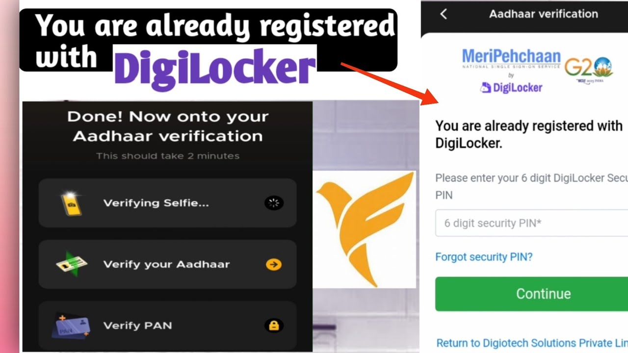 fam pay par aadhar verification karne par digi locker ka problem aatee hai.digi locker problem.#fam