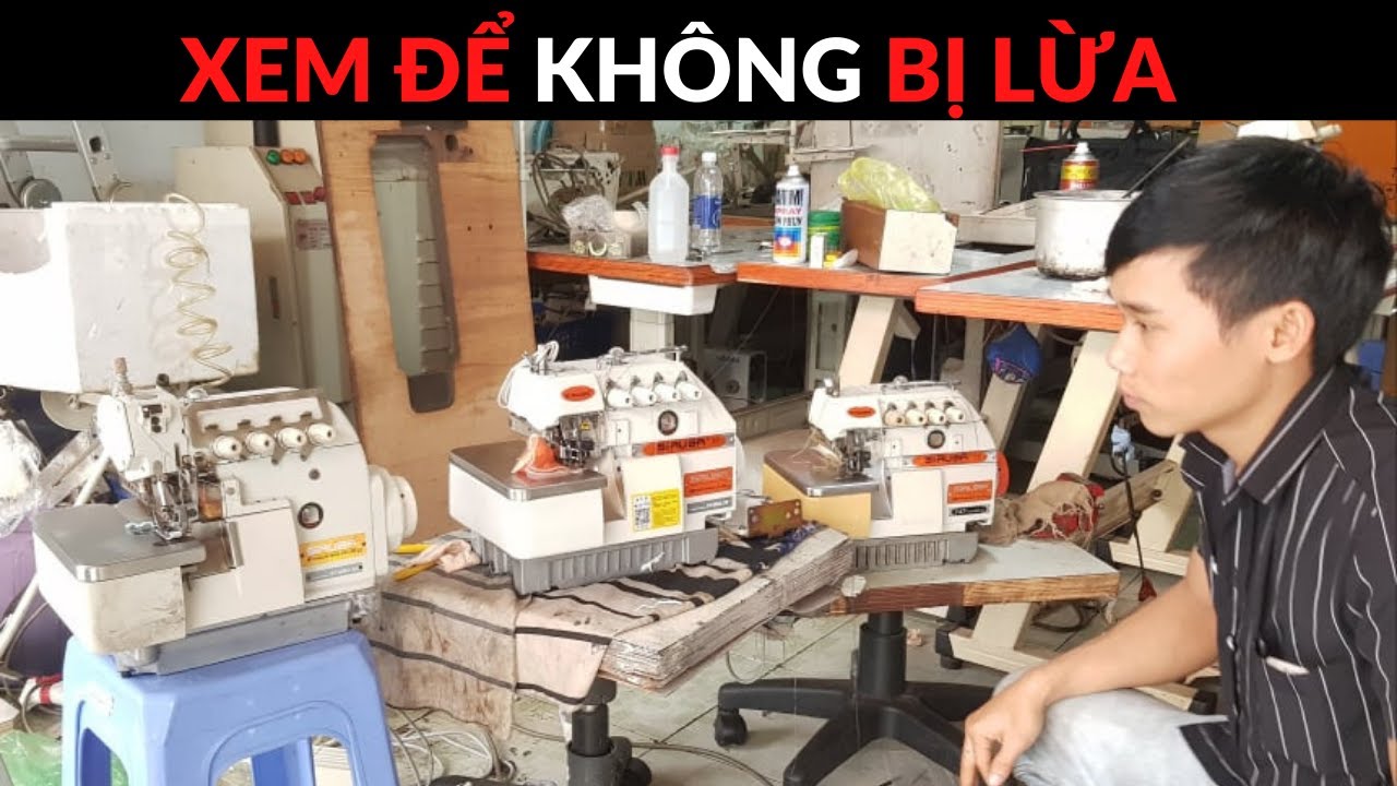 Phân biệt máy vắt sổ Siruba đời 747K 747F Đài Loan  với Siruba Trung quốc hàng nhái!