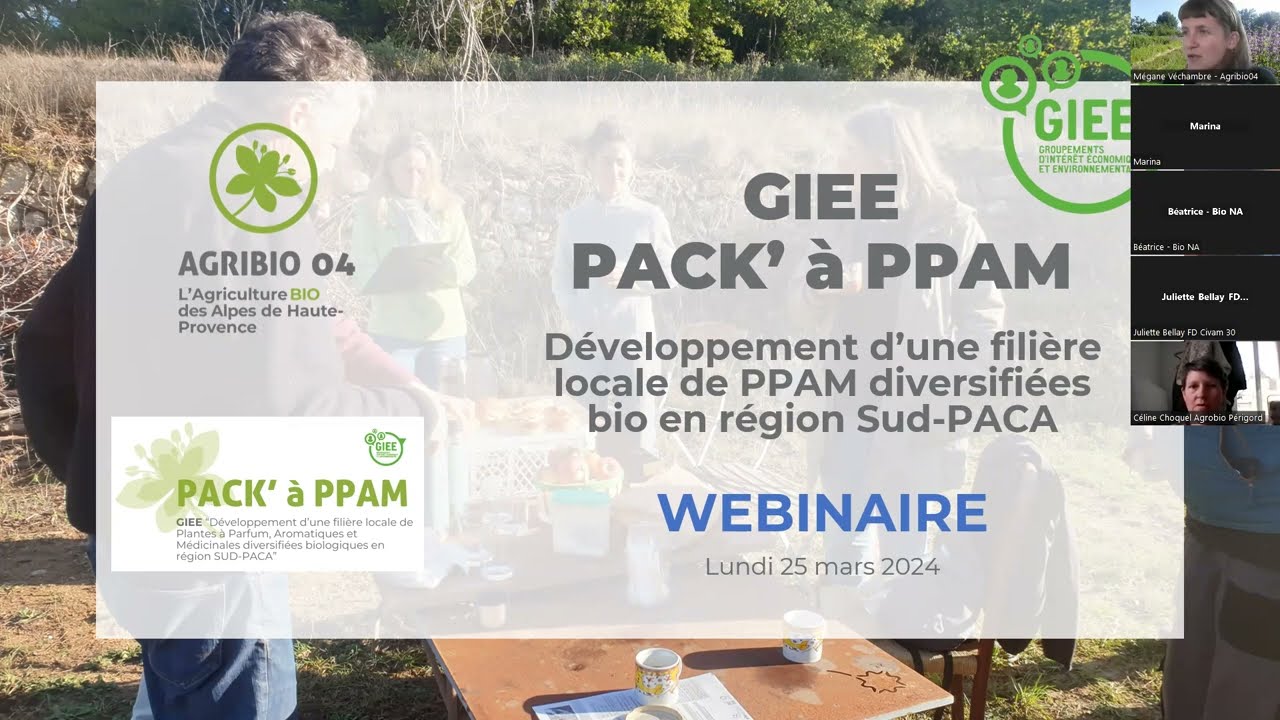 WEBINAIRE GIEE Pack' à PPAM - Agribio04 - 2024