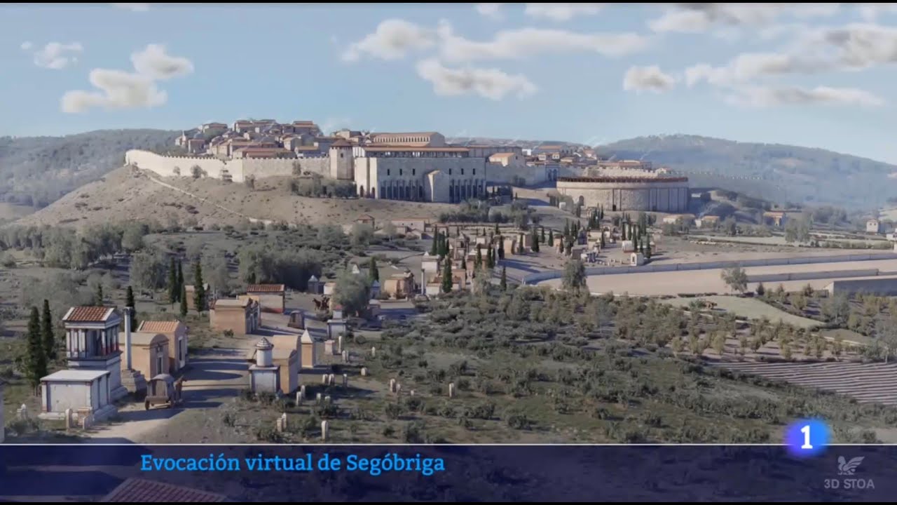 Recreación virtual en 3D de la ciudad romana de SEGÓBRIGA / TVE Castilla-La Mancha