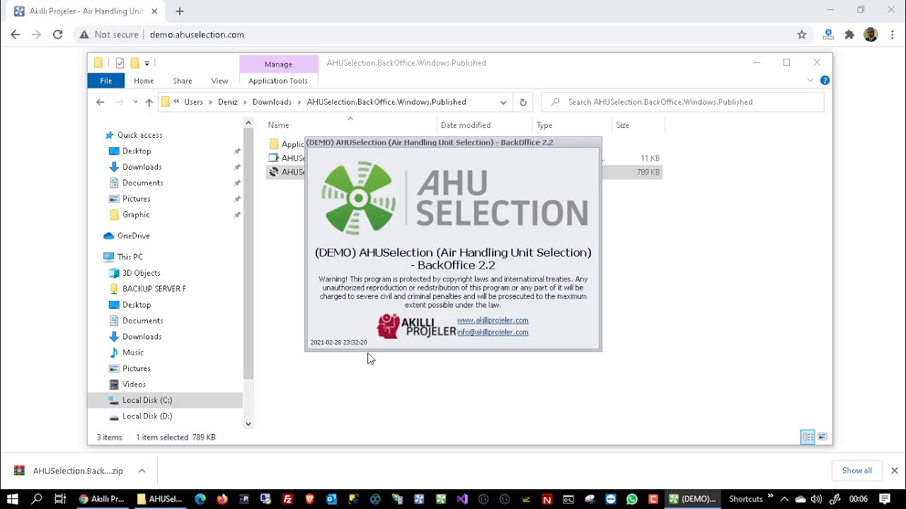 AHU Selection - (Air Handling Unit Selection) - Downloading And Installing BackOffice Software