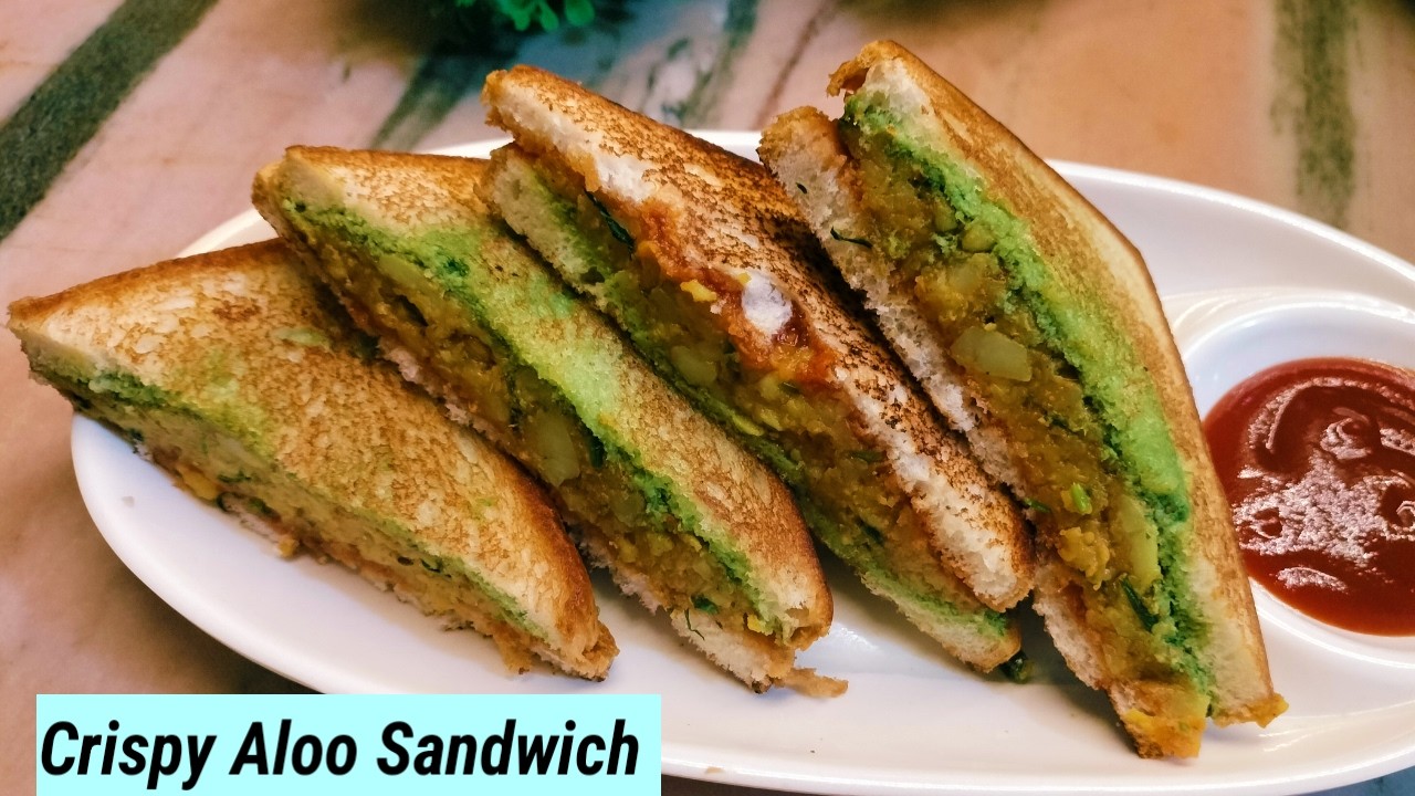 Crispy Aloo Sandwich recipe 🥪🤤 | How to make Potato Masala Sandwich on Tawa| Easy Breakfast recipe.