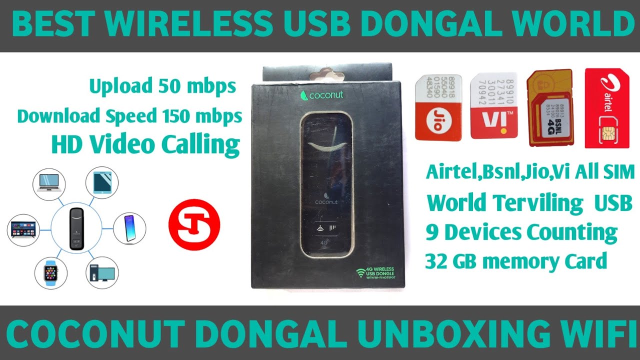 coconut wud04 4g dongle unboxing | coconut wifi dongle unboxing | coconut dongle unboxing