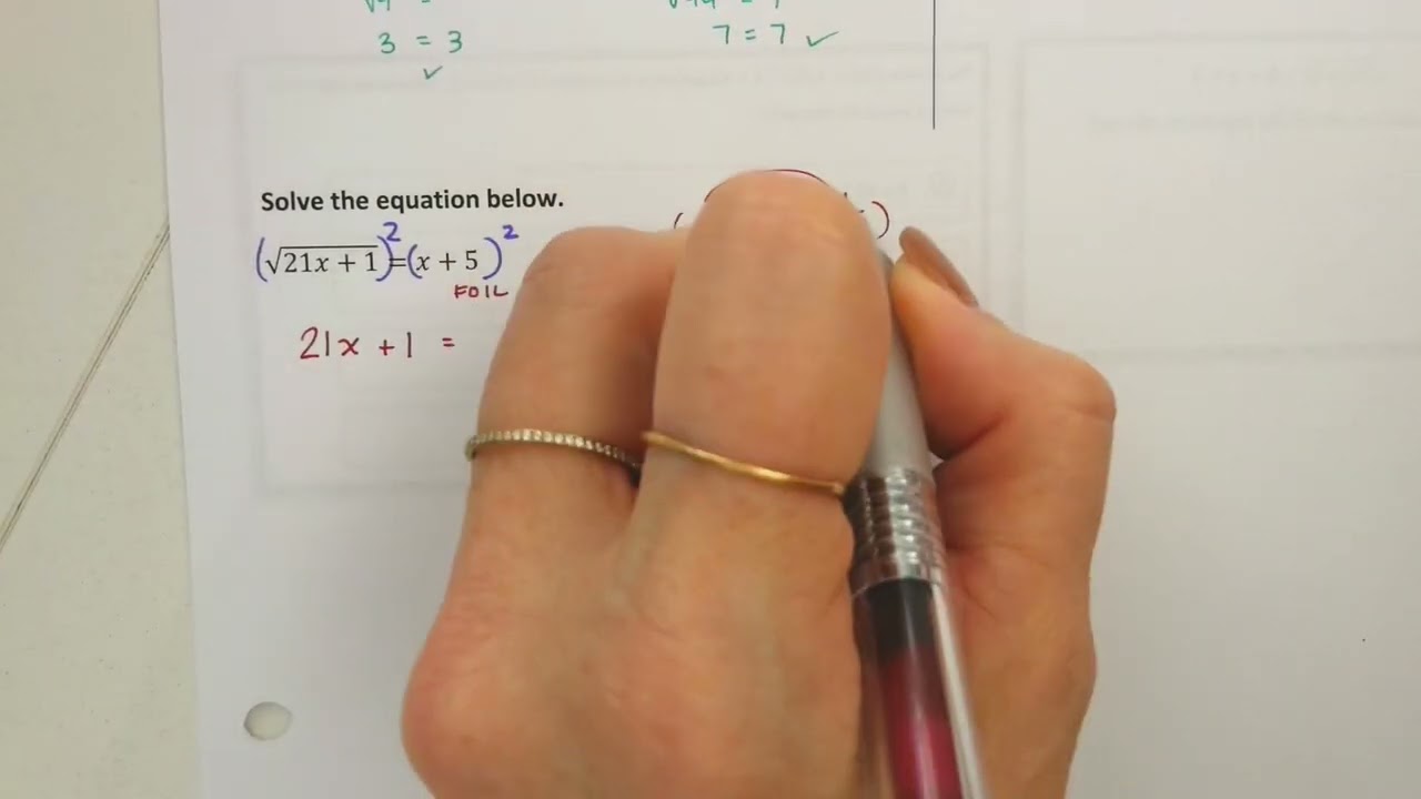 Solve Radical Equations