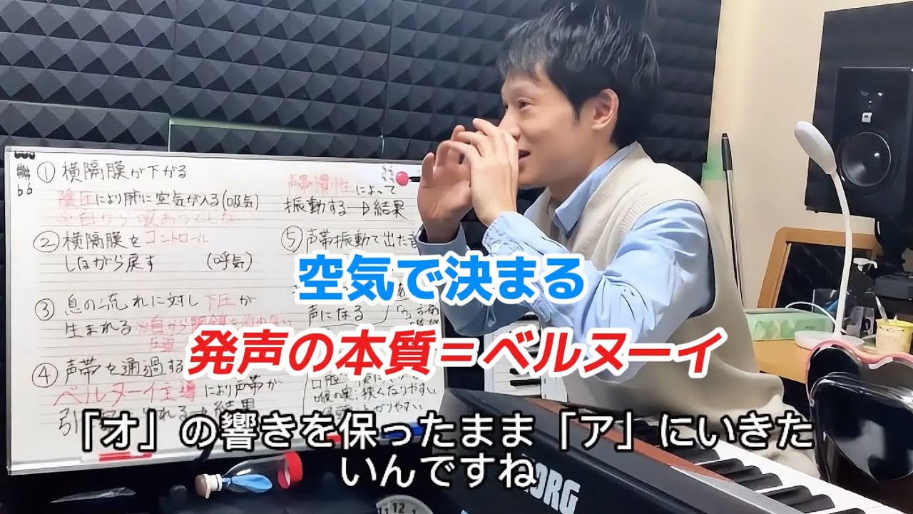 ベルヌーイを誘発する発声練習「母音で整える口と舌」