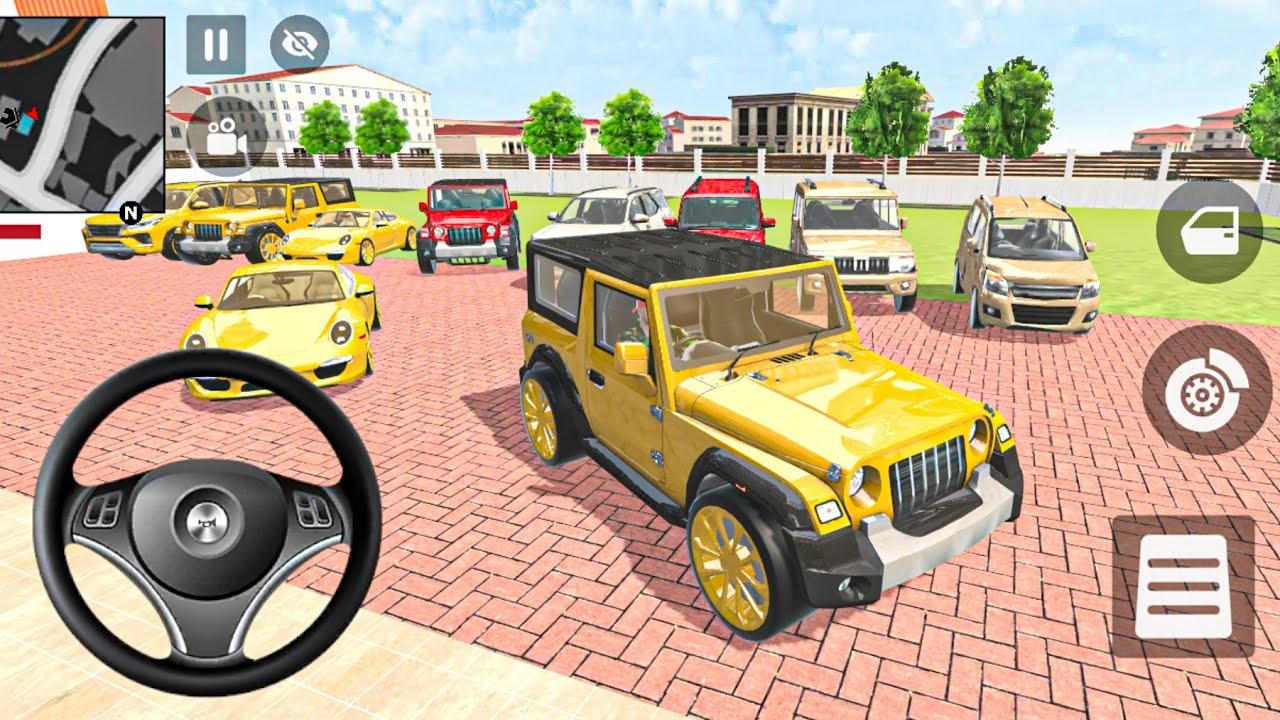 🎮Franklin Purchase New Thar Car 🚗& Police Car 🔥🚑Franklin Yellow Thar🔥Indian Theft Auto Simulator
