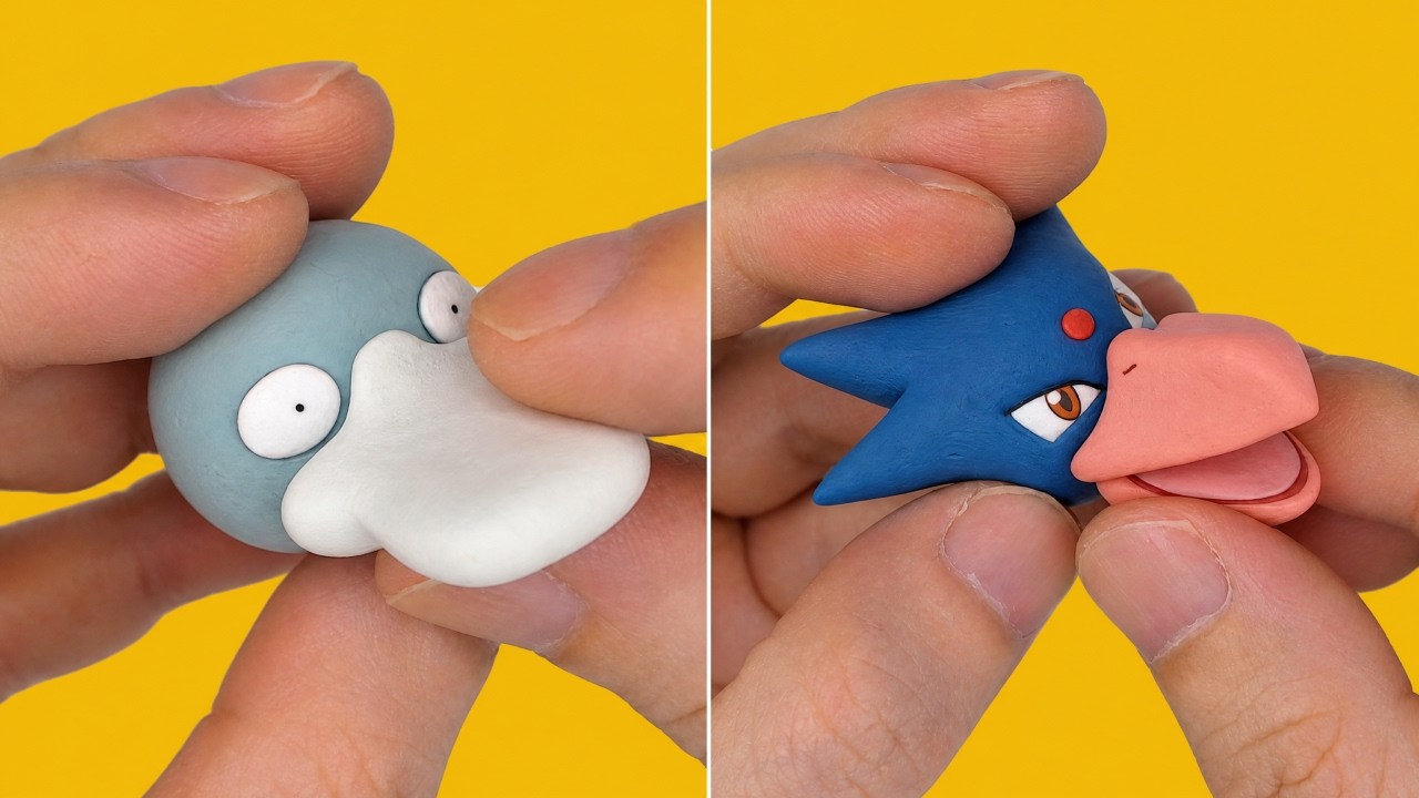 I Made Shiny Pok&eacute;mon Clay! Watch Psyduck Evolve into Golduck