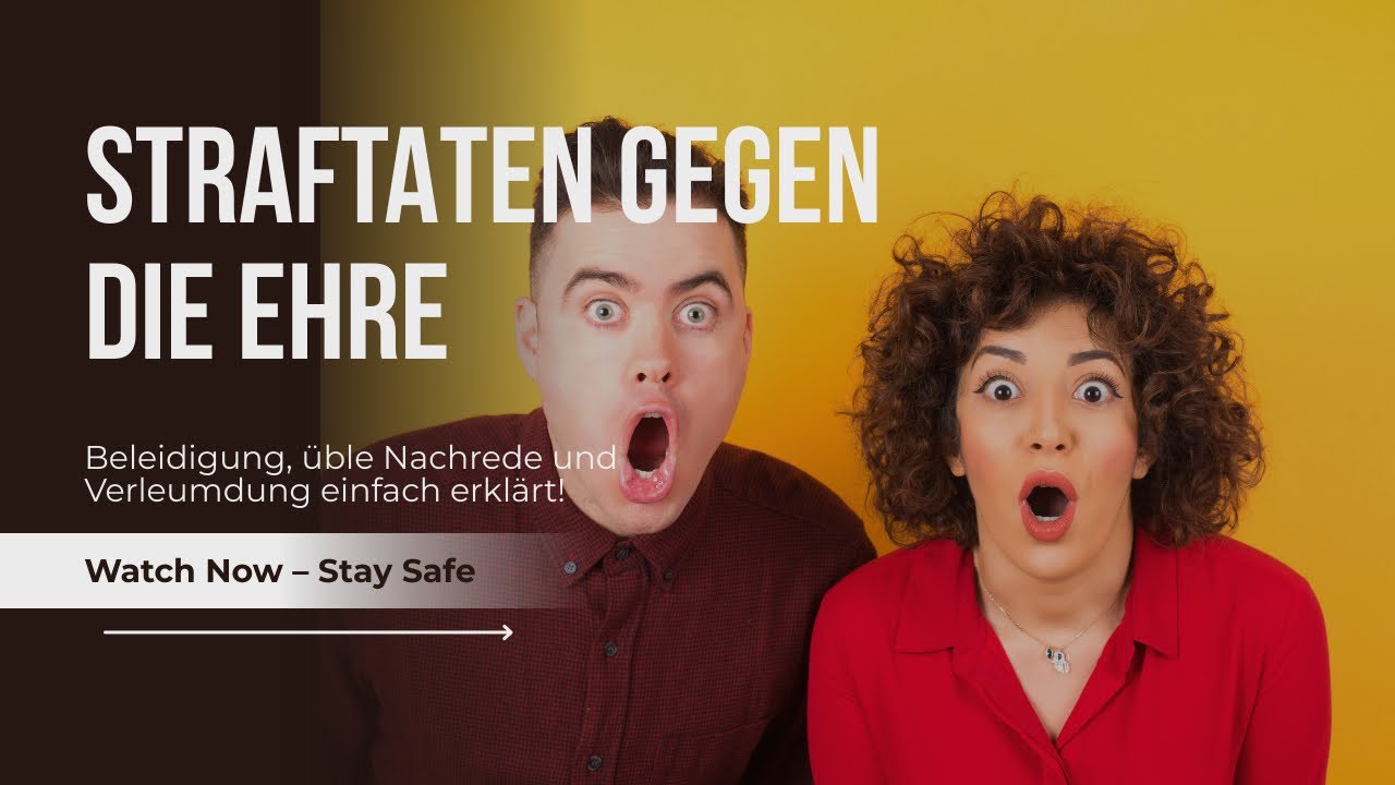STRAFTATEN GEGEN DIE EHRE: Beleidigung, üble Nachrede und Verleumdung einfach erklärt!
