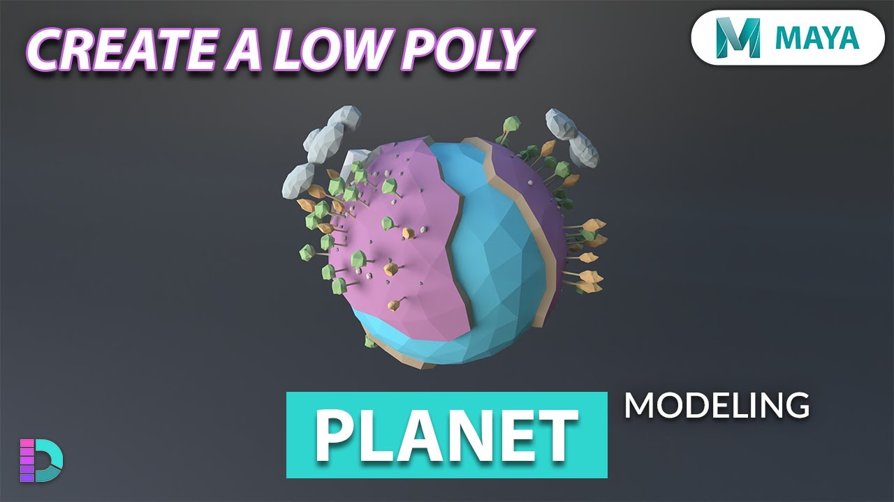 Model A Low Poly Planet In Maya | Part 1 Modeling