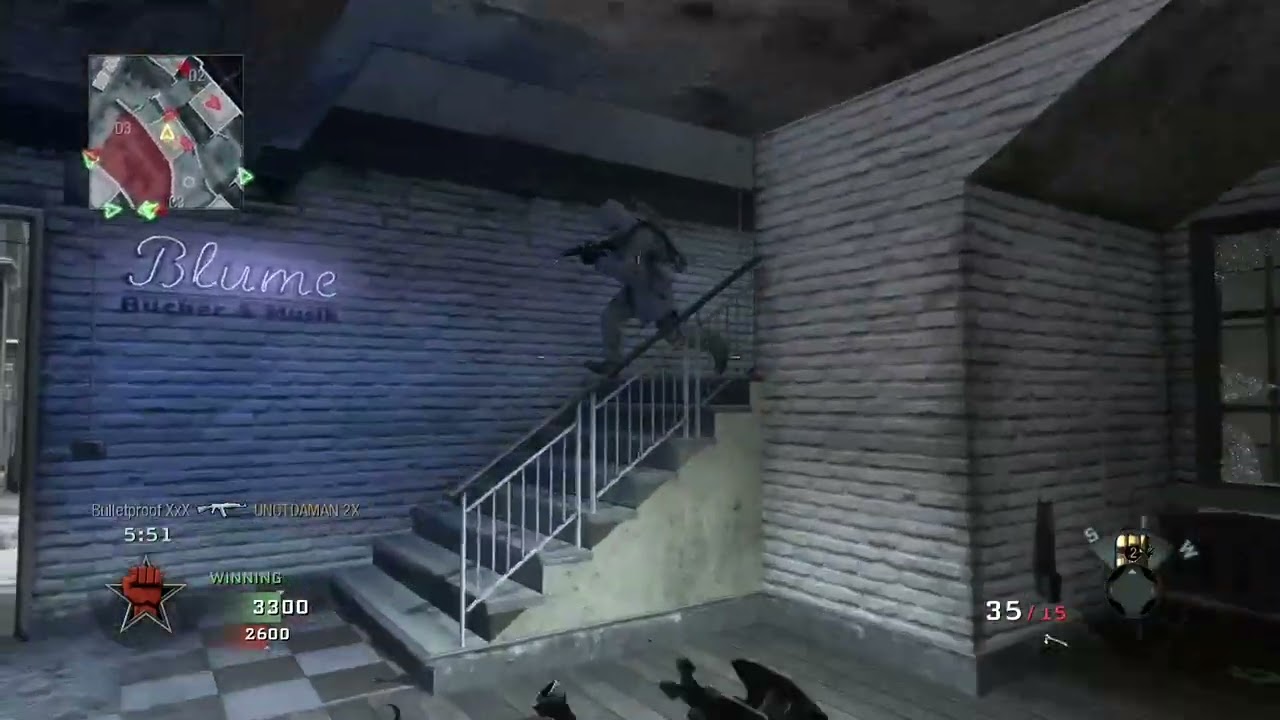 COD Black Ops 1: TDM on Berlin Wall | 35-8 (Galil)