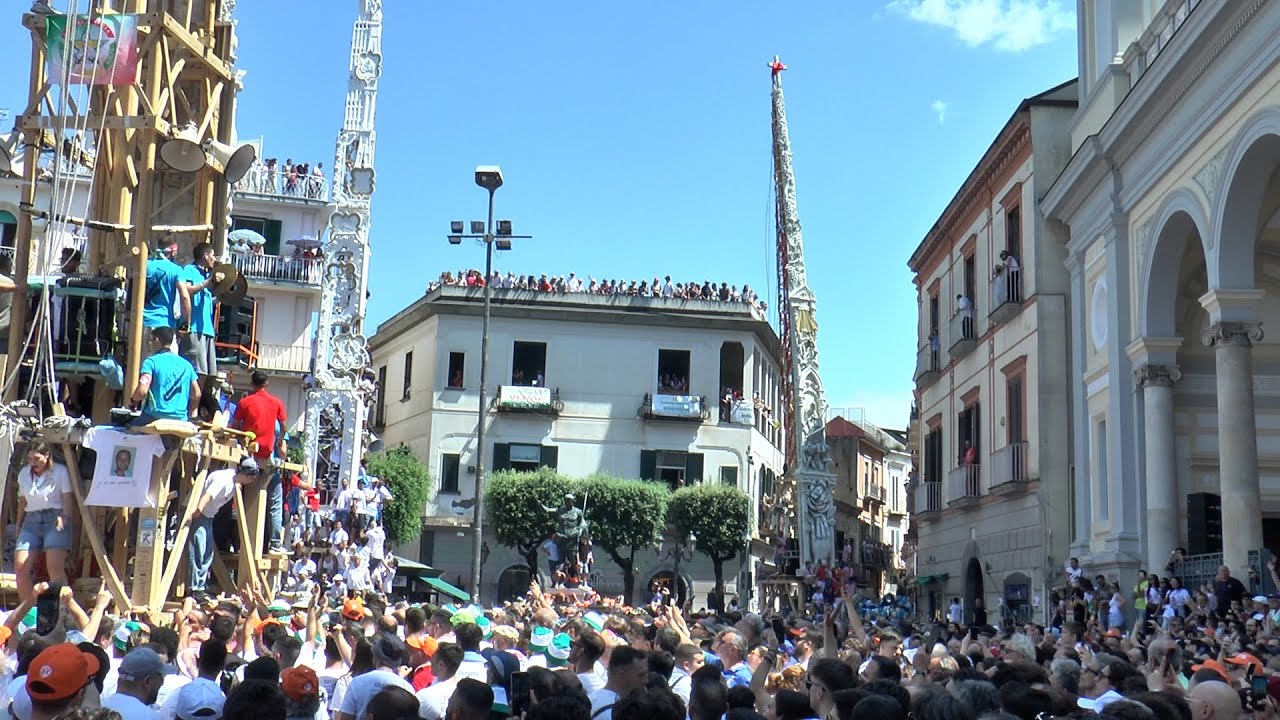 FESTA DEI GIGLI NOLA - GIRATE PRE PIAZZA DUOMO - ORTOLANO 2023 FAM. CESARANO - PARANZA POLLICINO