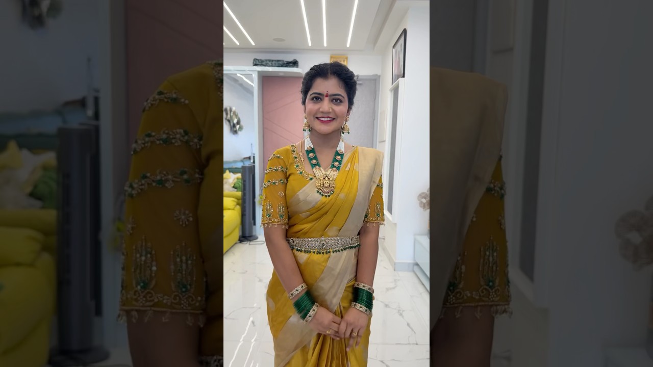 బోనాల కి gold saree కట్టుకున్నాను 💕