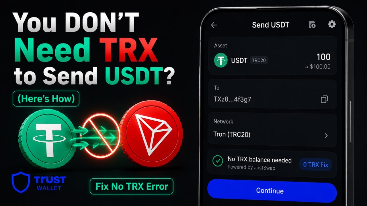 You DON&rsquo;T Need TRX to Send USDT? (Here&rsquo;s How) &mdash; Fix No TRX Error