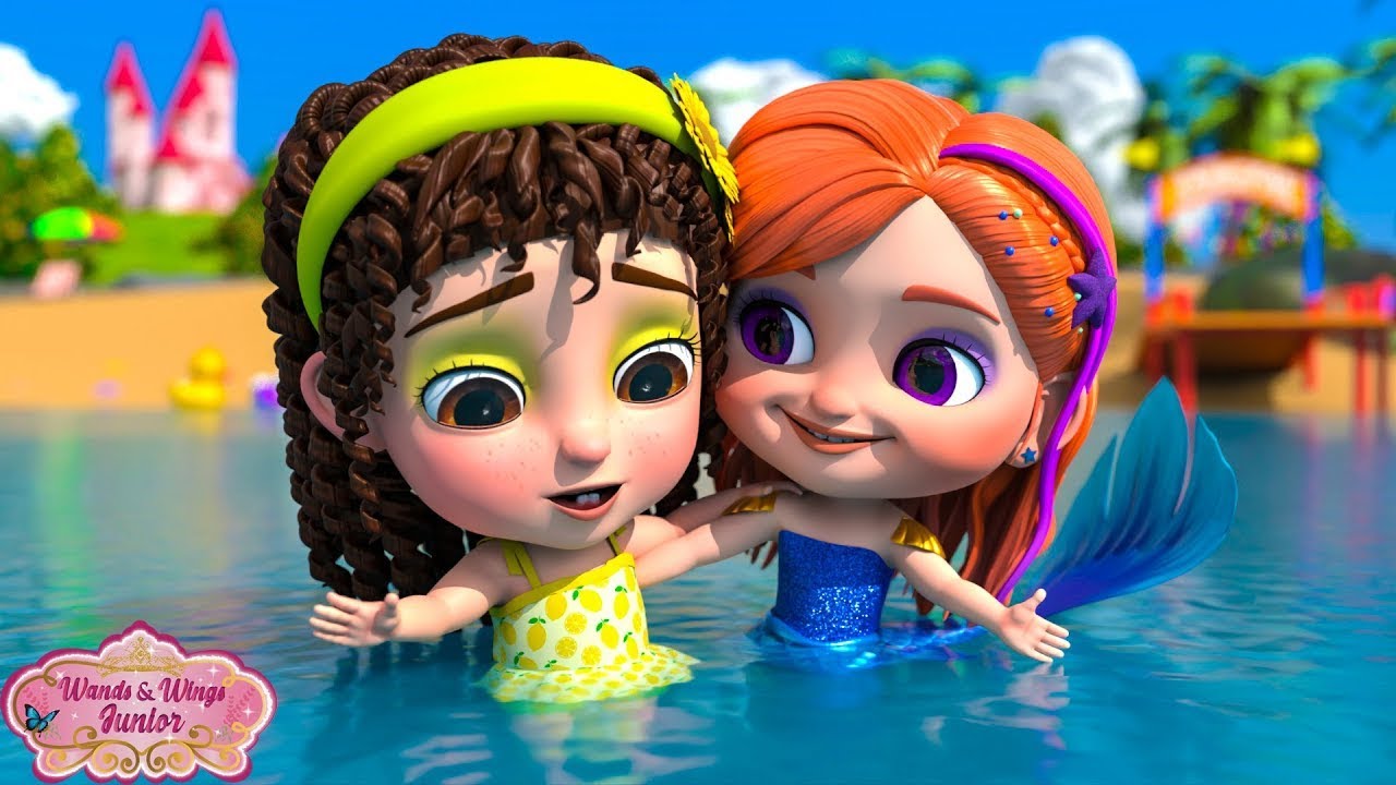 Princess Swimming Song | Learn to Swim with Princesses & Baby Shark | Wands and Wings Junior