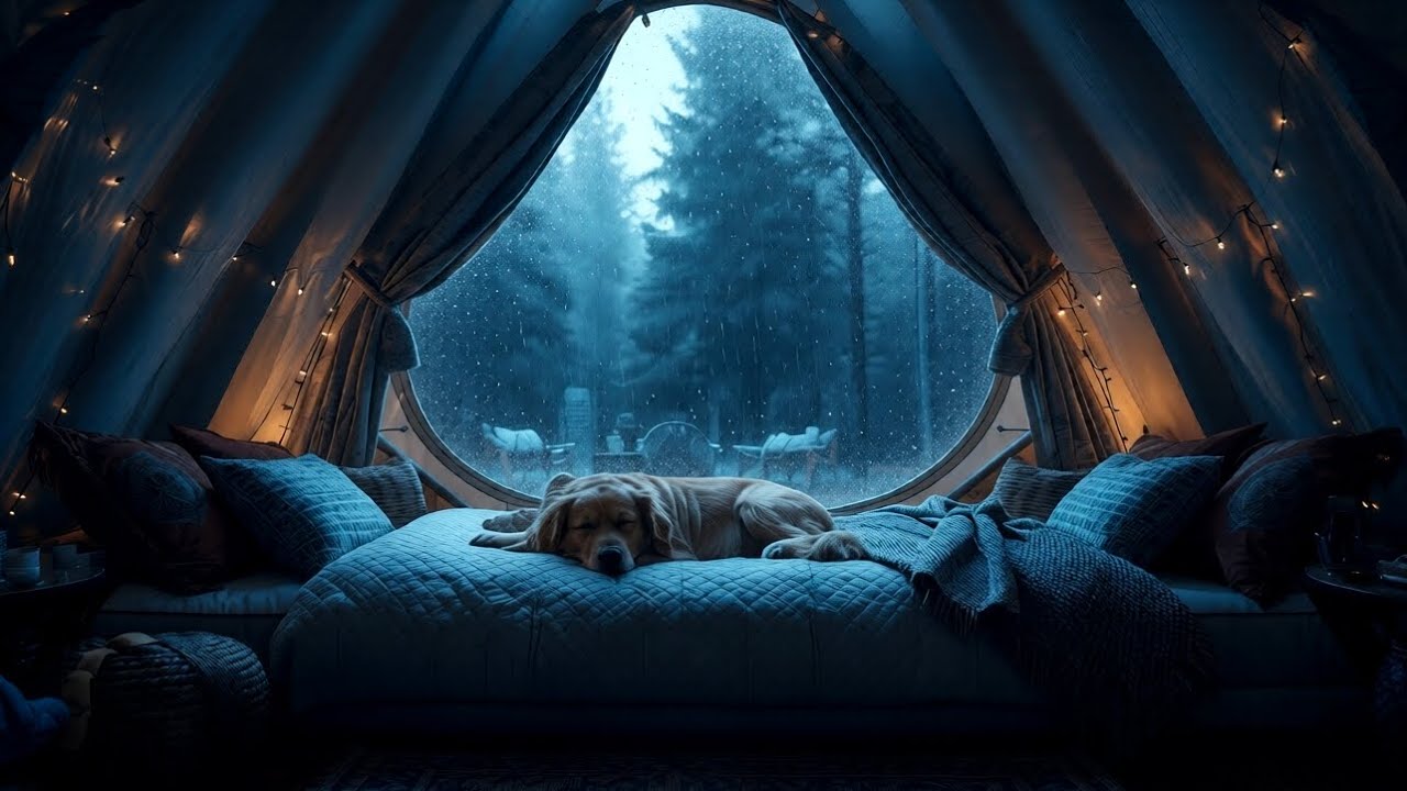 ASMR Heavy Rain on Tent ⛺ 1 Hour Rain Sounds for Deep Sleep