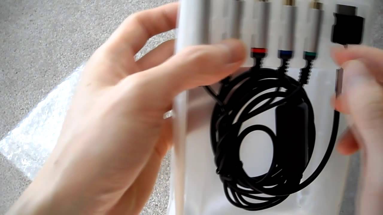 Unboxing Sony playstation portable go PSPgo component cable TV display