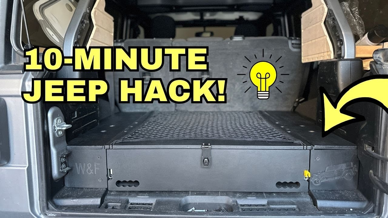 10-minute Jeep Wrangler Conversion | No Build, No Drilling Drawer System | Overlanding Lifehack