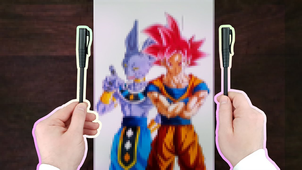 Drawing with the Perfect Pencil Goku and Beerus
