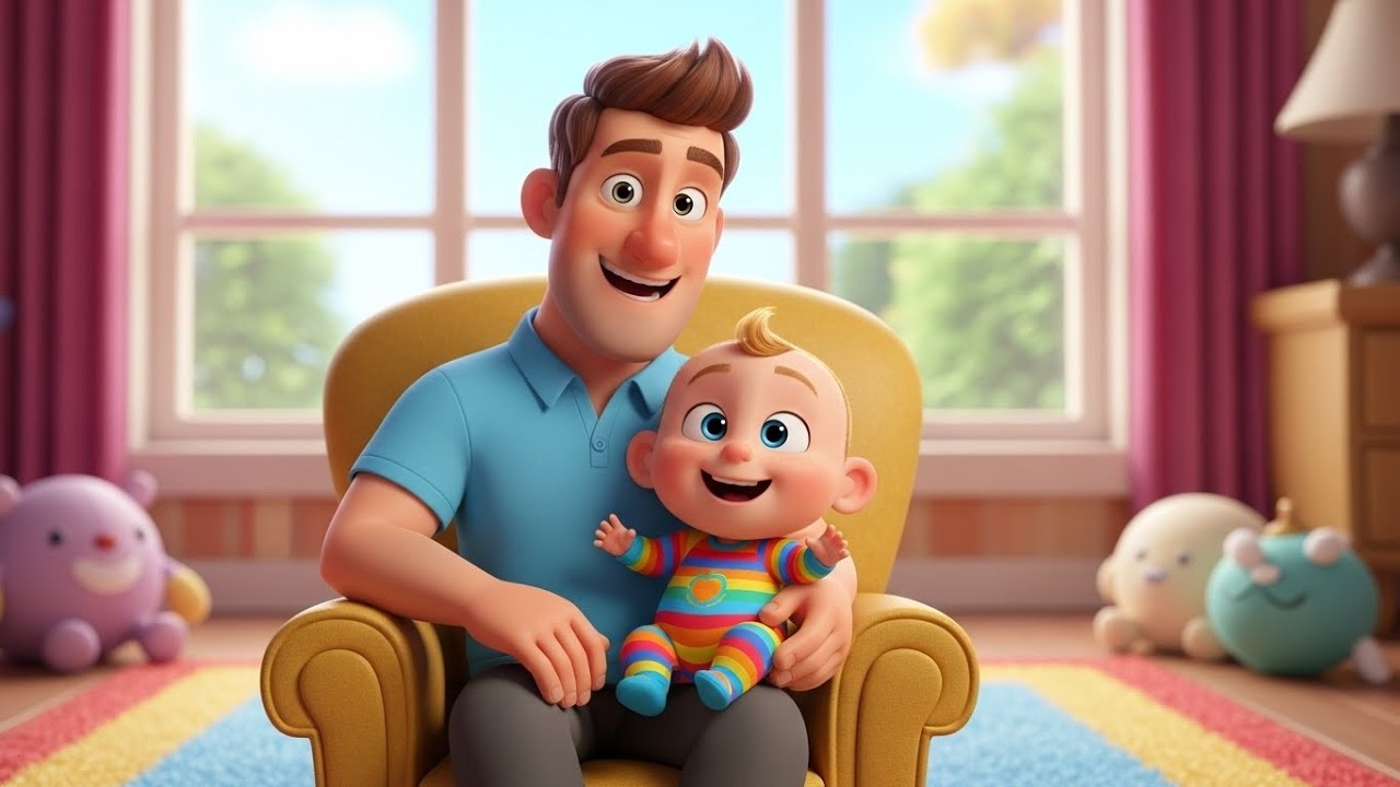 Peekaboo Song with Dad 👨‍👧🎵 | Fun Nursery Rhyme for Kids | Sing Along Playtime