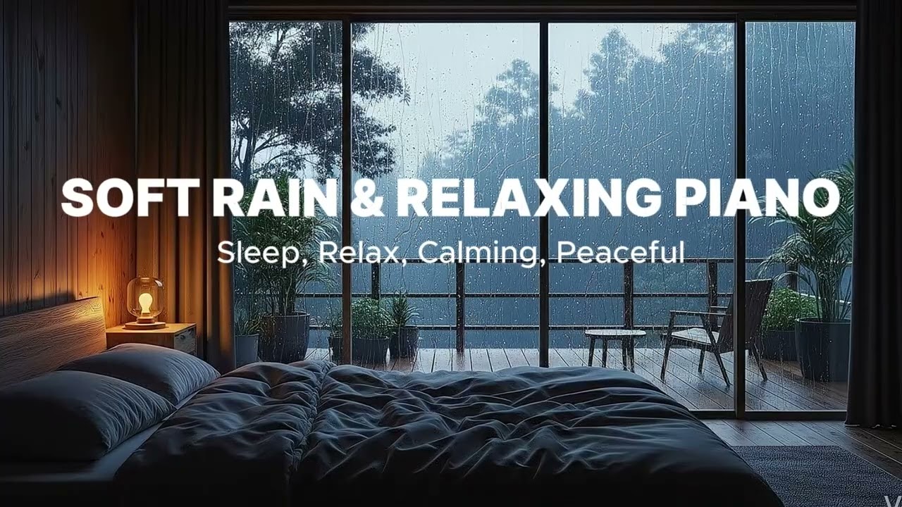 Deep Sleep Music with Calming Rain & Soft Piano &ndash; Anxiety Relief and Peaceful Rest