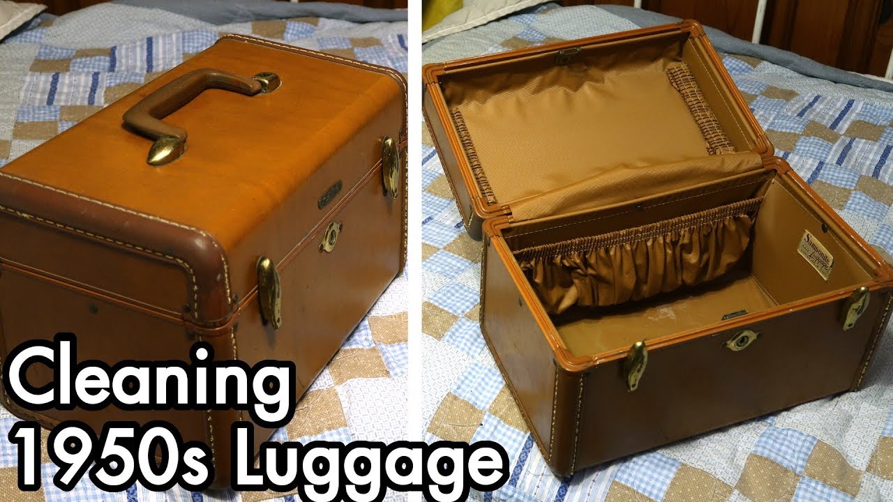 Быстрая реставрация 02: Чистка багажа Samsonite Streamlite Style 4612 1950-х годов
