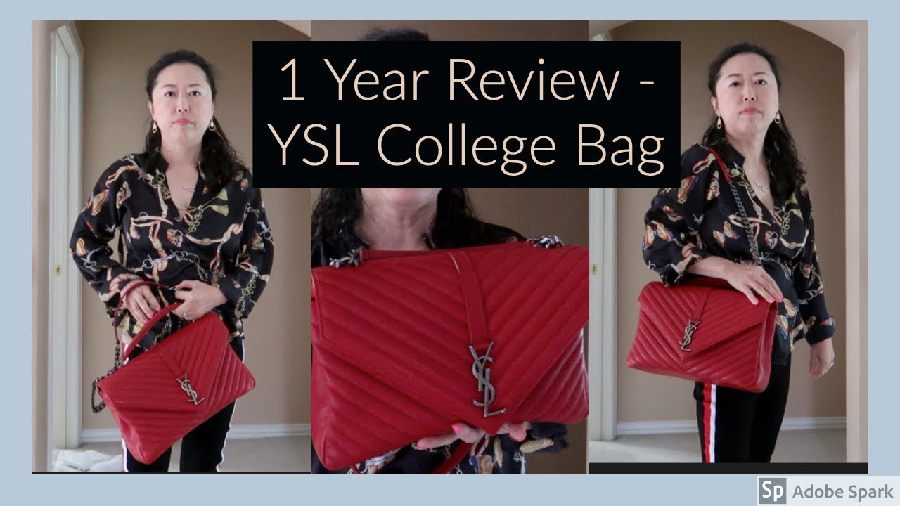 Saint Laurent (YSL) COLLEGE BAG LARGE 1 YEAR REVIEW | WIMB | WEAR & TEAR