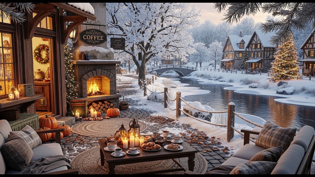 Smooth Winter Jazz ❄ Warm Coffee Shop Ambience for Calm Energy