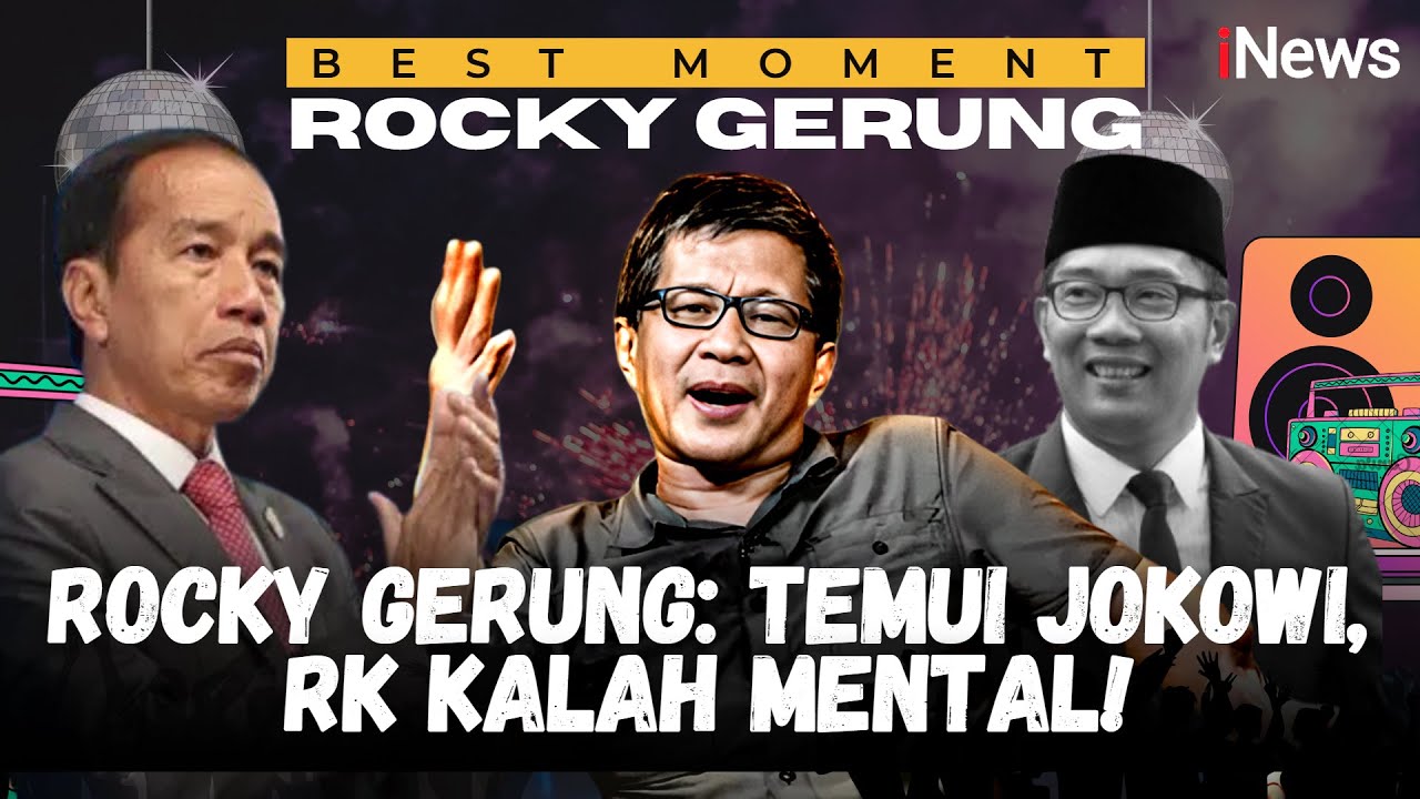 Blak-blakan! Rocky Gerung Sebut Ridwan Kamil Kalah Mental, Temui Jokowi demi Menangkan Jakarta