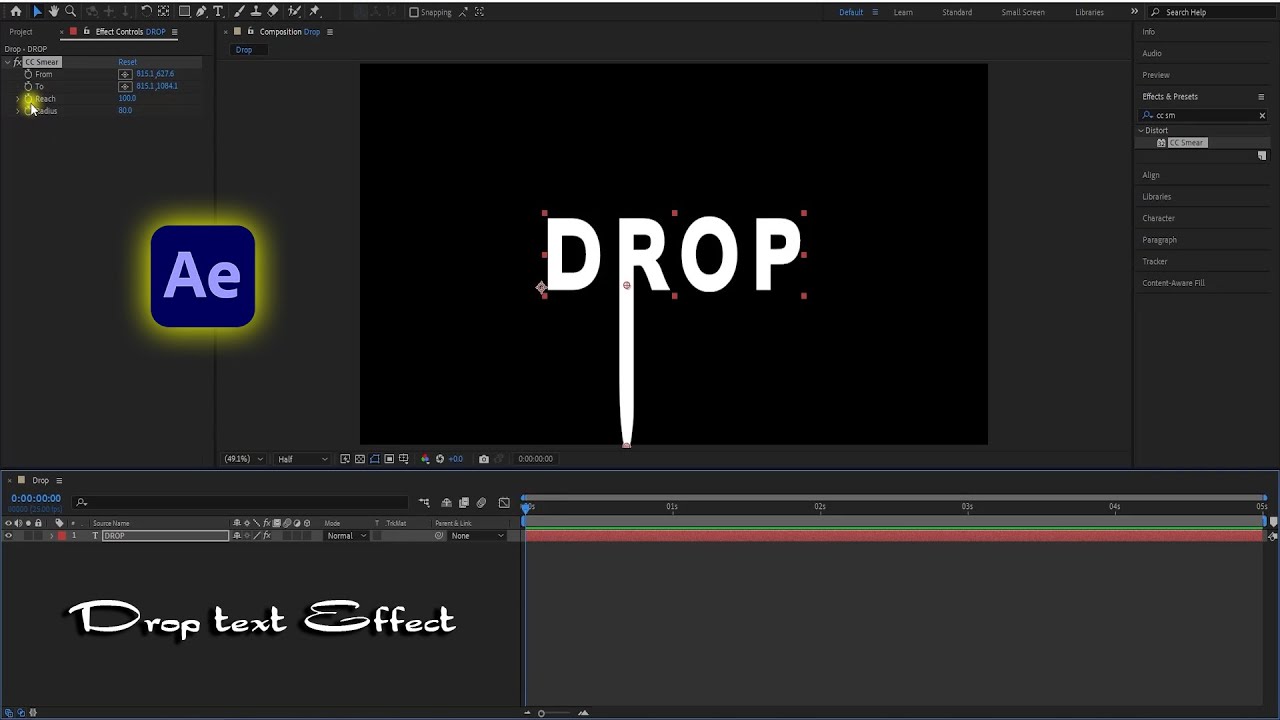 CREATE Amazing Drop Text Effects in After Effects HINDI ME?