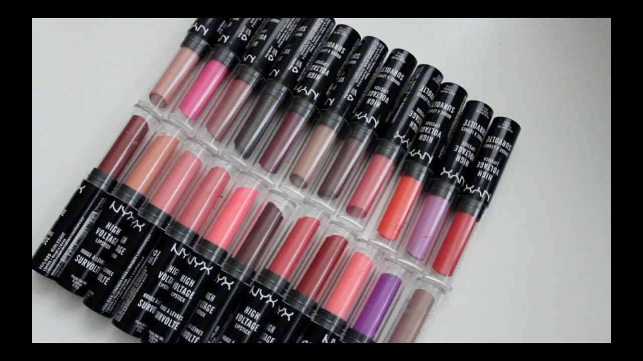 NYX High Voltage Lipsticks-Swatch & Review!