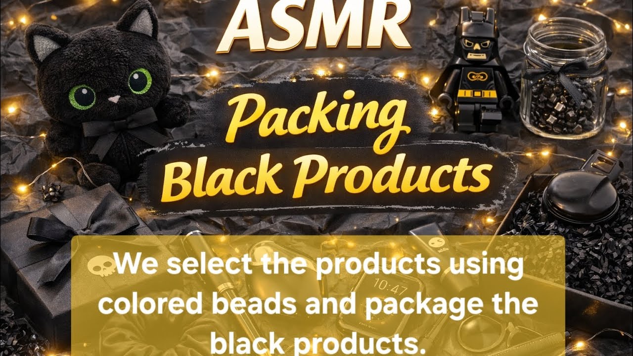 ASMR Packing All Black Themed Orders 🖤 So Satisfying #OddlySatisfying #BlackAesthetic #PackingOrders