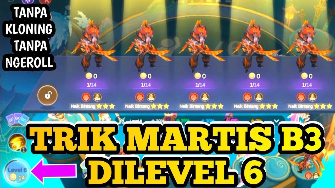 TRIK MARTIS B3 DILEVEL 6 PAKE COMMANDER VALE TERBARU||100% BERHASIL BOSS||VALE MAGIC CHESS GOGO 